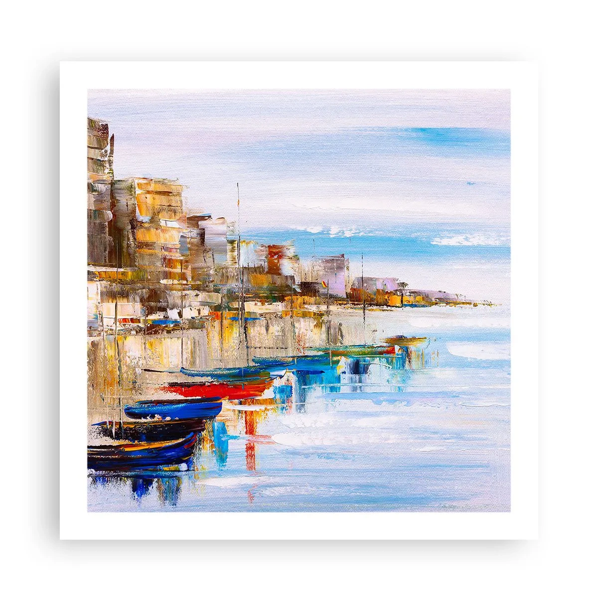 Poster - Port urban multicolor - 60x60 cm