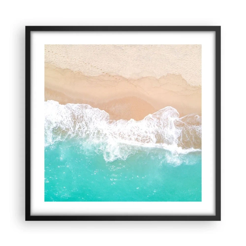 Poster în ramă neagră - Atingere mângâietoare - 50x50 cm