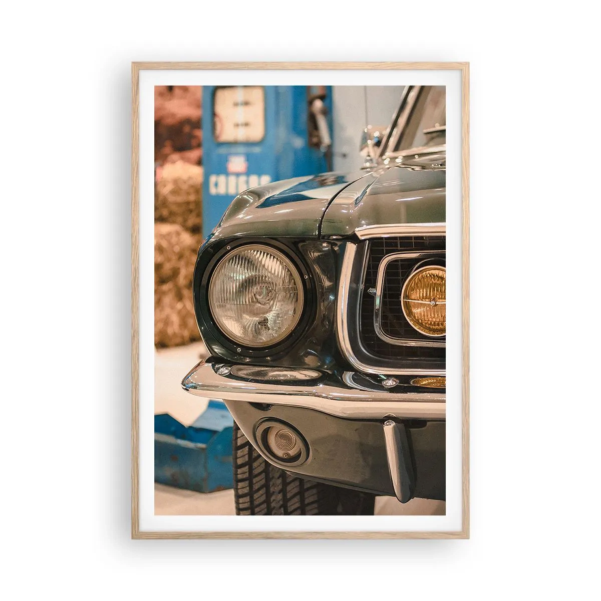 Poster în ramă de stejar deschis - Întâlnire cu o legendă - 70x100 cm