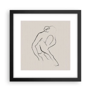 Poster în ramă neagră - Schiță intimă - 30x30 cm