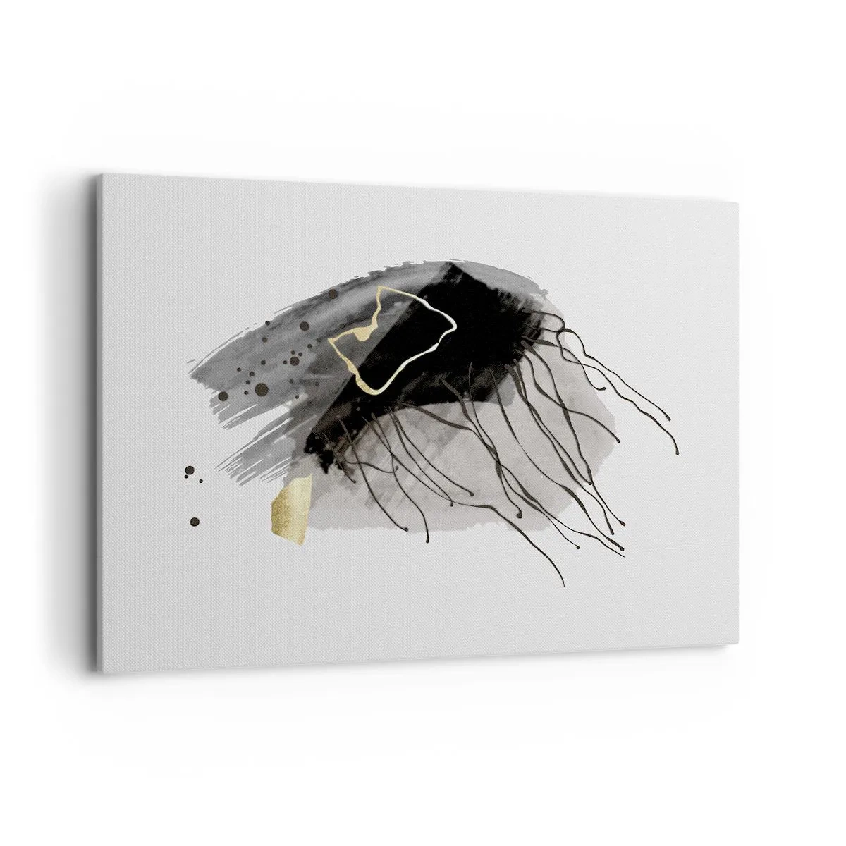 Tablou pe pânză - Negru și aur - 100x70 cm