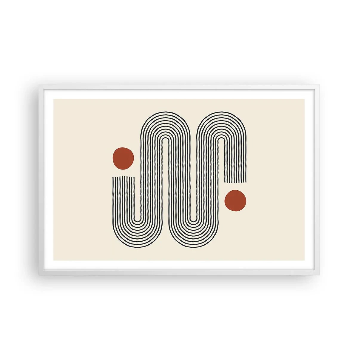 Poster în ramă albă - De la început până la sfârșit - 91x61 cm