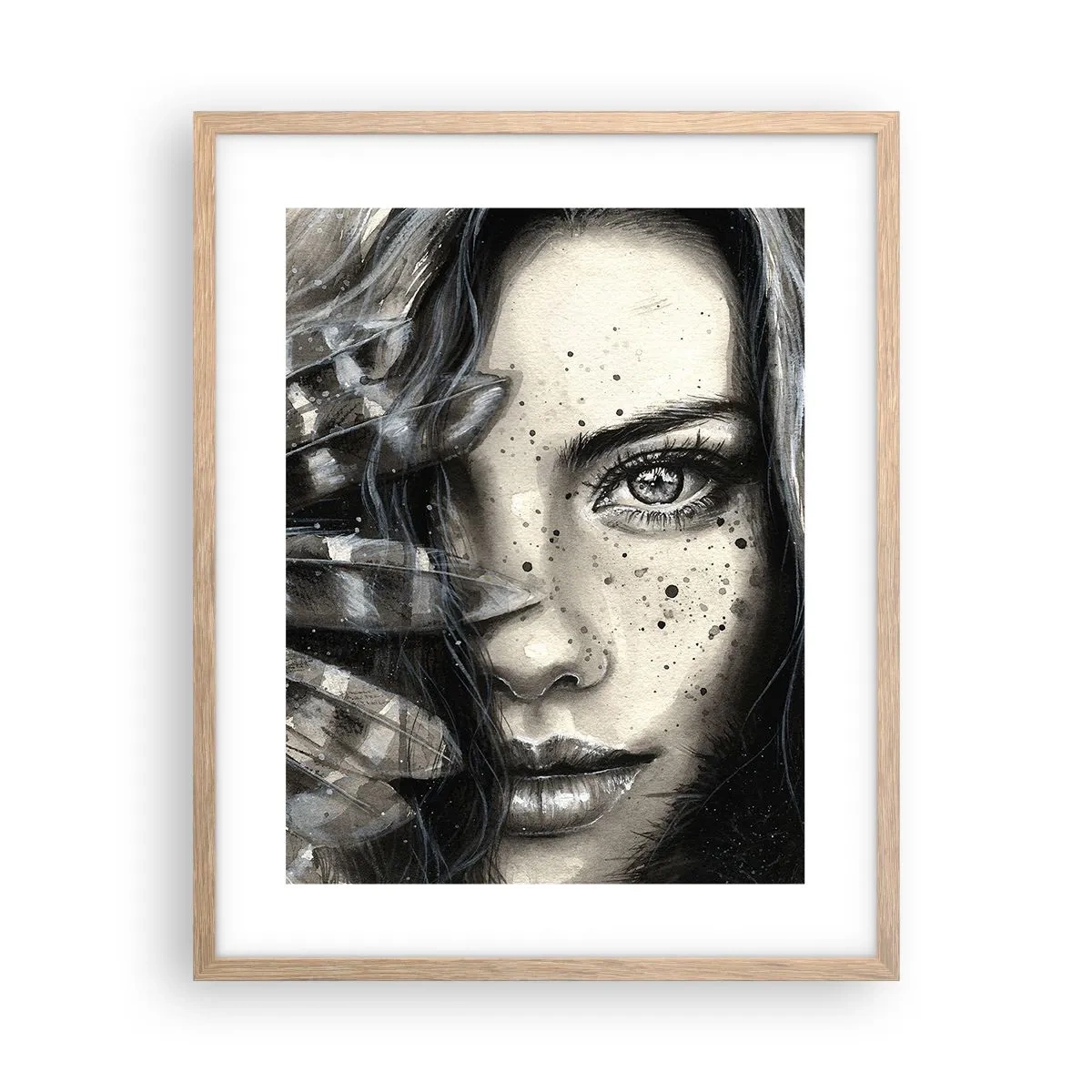 Poster în ramă de stejar deschis - Frumusețe sălbatică - 40x50 cm