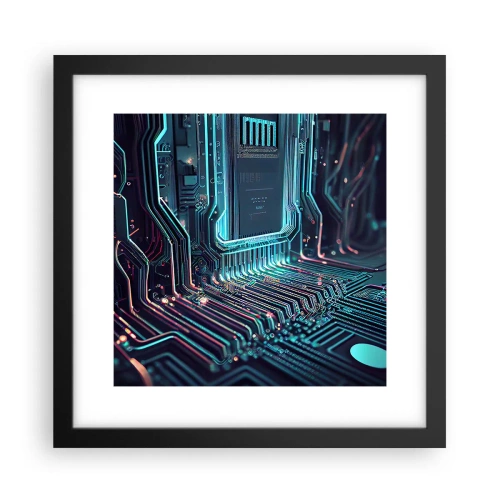 Poster în ramă neagră - Iată la ce mă gândesc... - 30x30 cm