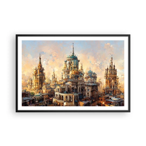 Poster în ramă neagră - Orașul tuturor orașelor - 91x61 cm