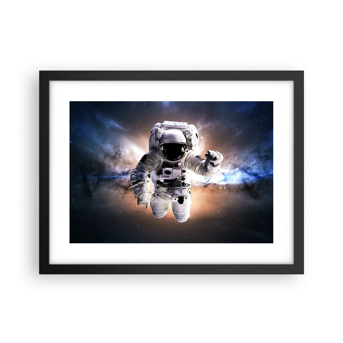 Poster în ramă neagră - Salutări din spațiul cosmic - 40x30 cm