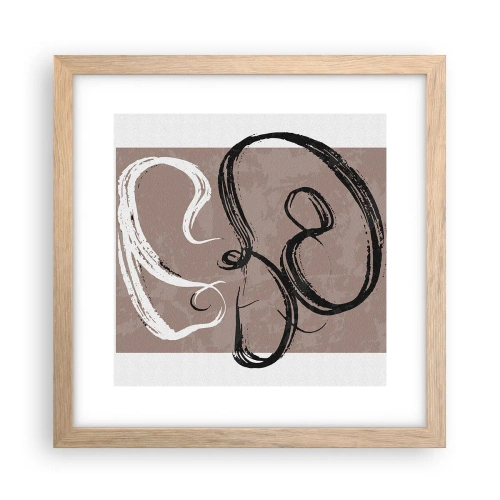 Poster în ramă de stejar deschis - Compoziția - căutarea plenitudinii - 30x30 cm