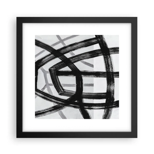 Poster în ramă neagră - Construind adâncimea - 30x30 cm