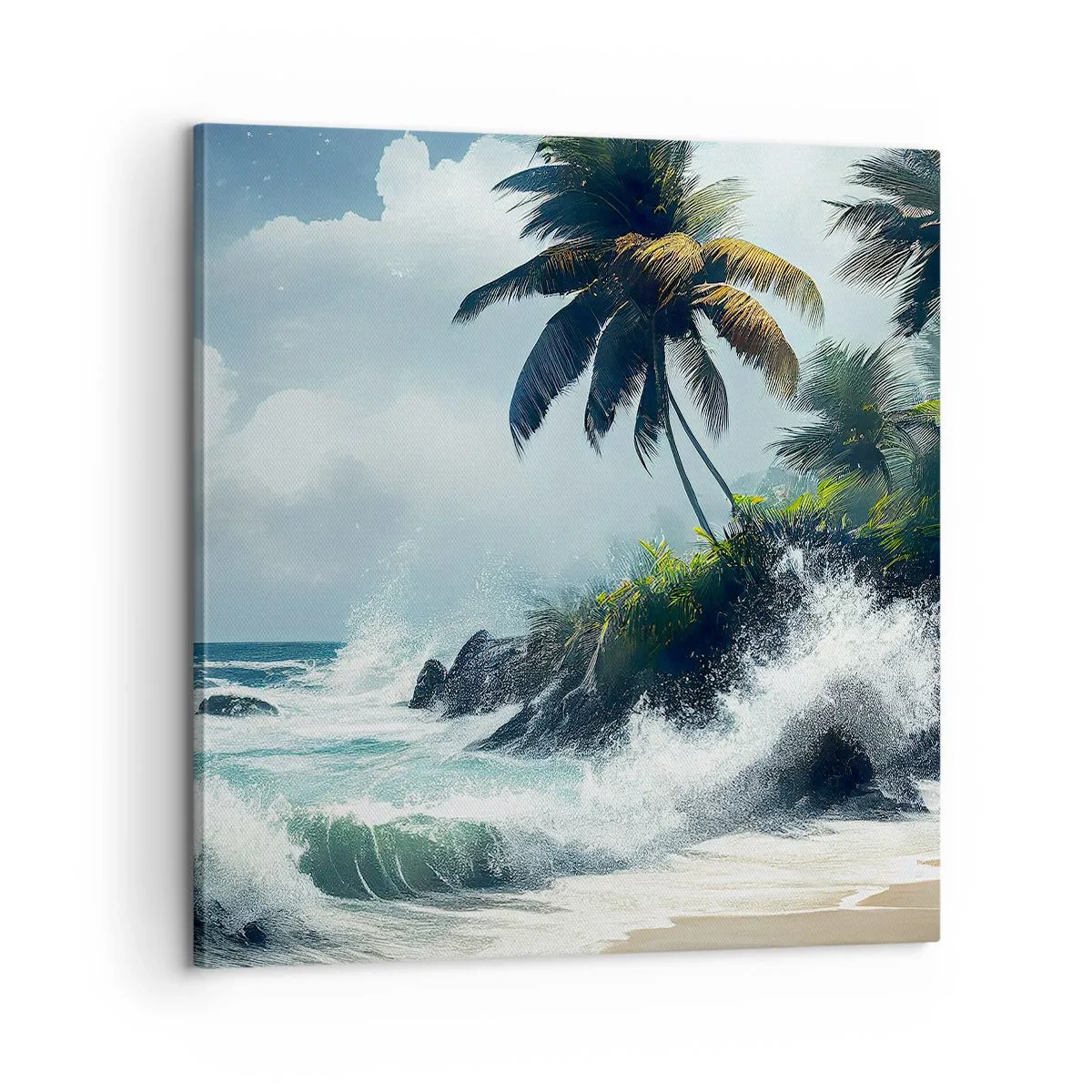 Tablou pe pânză - Pe un țărm tropical - 60x60 cm