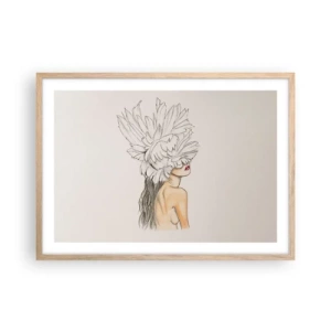 Poster în ramă de stejar deschis - Frumusețe încoronată - 70x50 cm