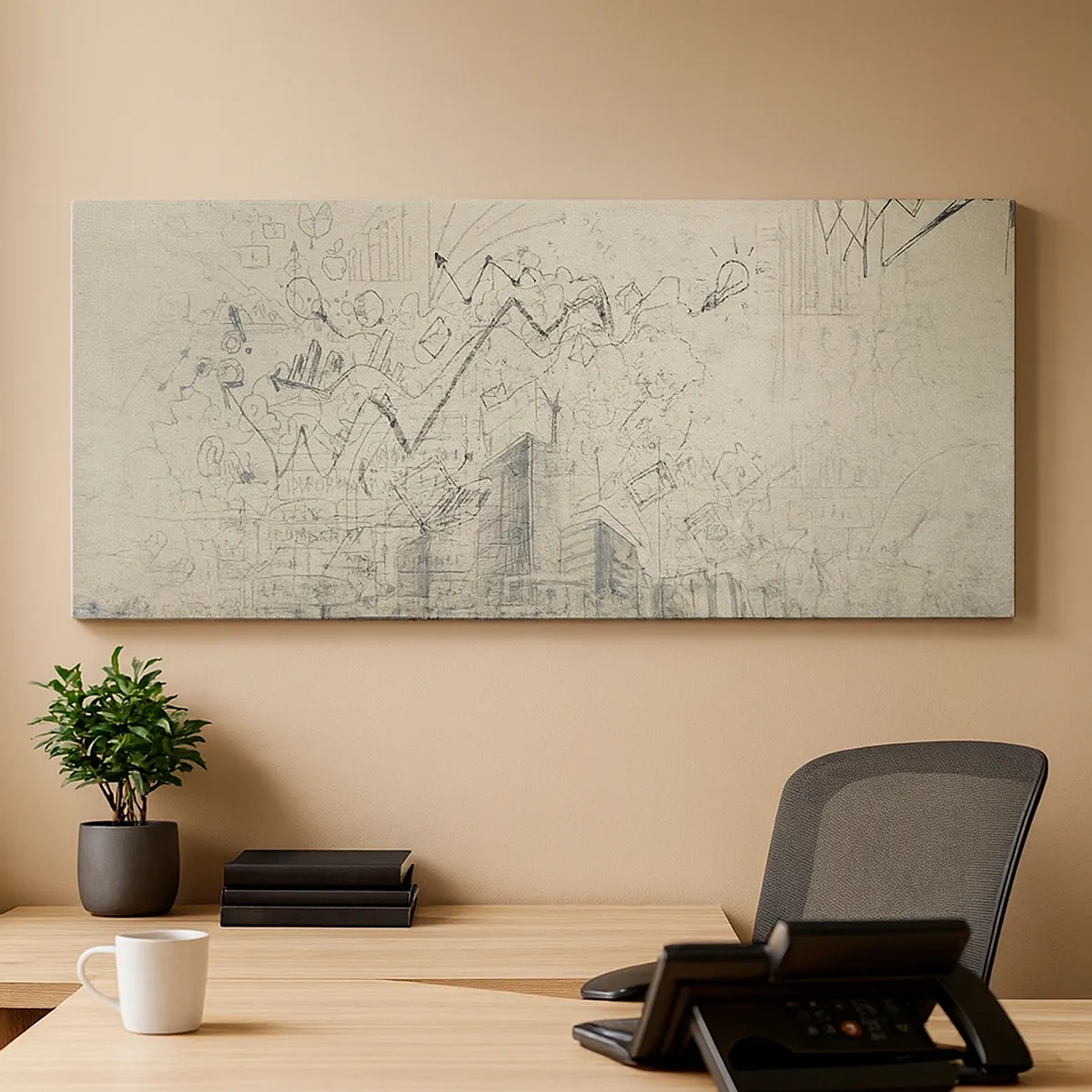 Tablou pe pânză - Minunata mea viață de oraș - 30x30 cm