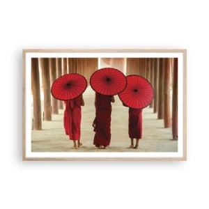 Poster în ramă de stejar deschis - Pe drumul spre Tărâmul Pur - 91x61 cm