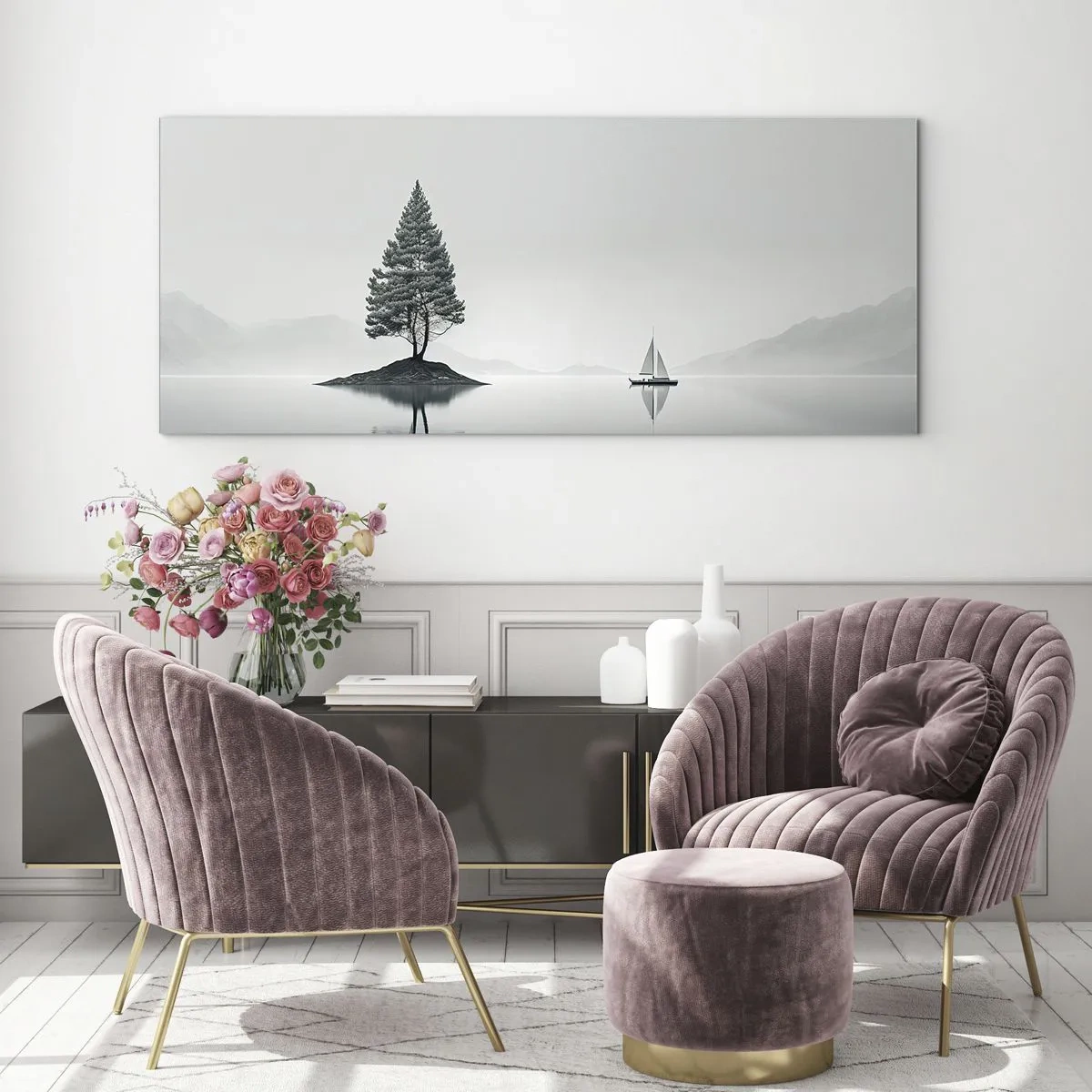 Tablou pe sticlă - Visând cu ochii deschiși - 140x50 cm