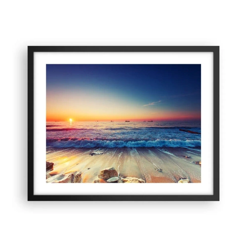 Poster în ramă neagră - Și ce este dincolo de orizont? - 50x40 cm