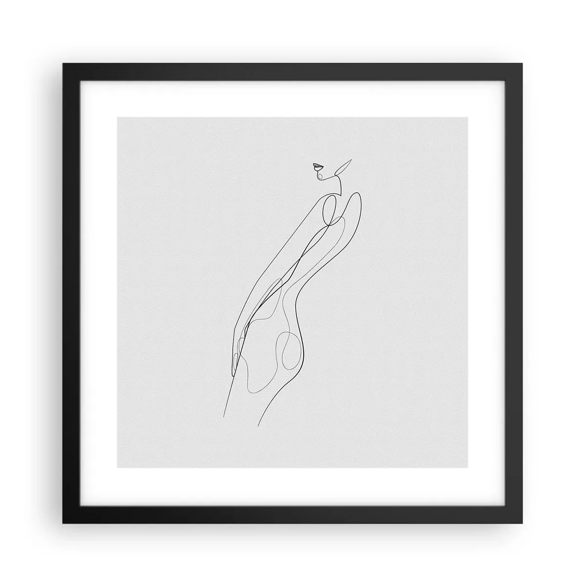 Poster în ramă neagră - Abia o promisiune - 40x40 cm