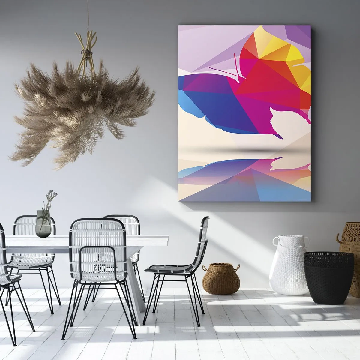 Tablou pe pânză - Curcubeu de fluture - 50x70 cm