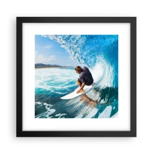 Poster în ramă neagră - Dansând cu valurile - 30x30 cm