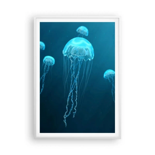 Poster în ramă albă - Dansul oceanic - 70x100 cm