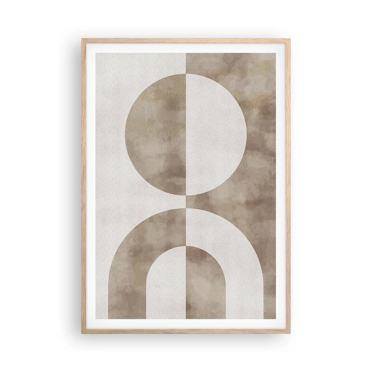 Poster în ramă de stejar deschis - Similitudini și diferențe - 70x100 cm