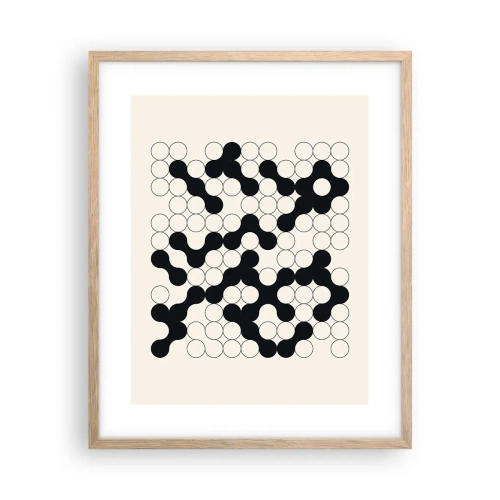 Poster în ramă de stejar deschis - Joc chinezesc - o variație - 40x50 cm