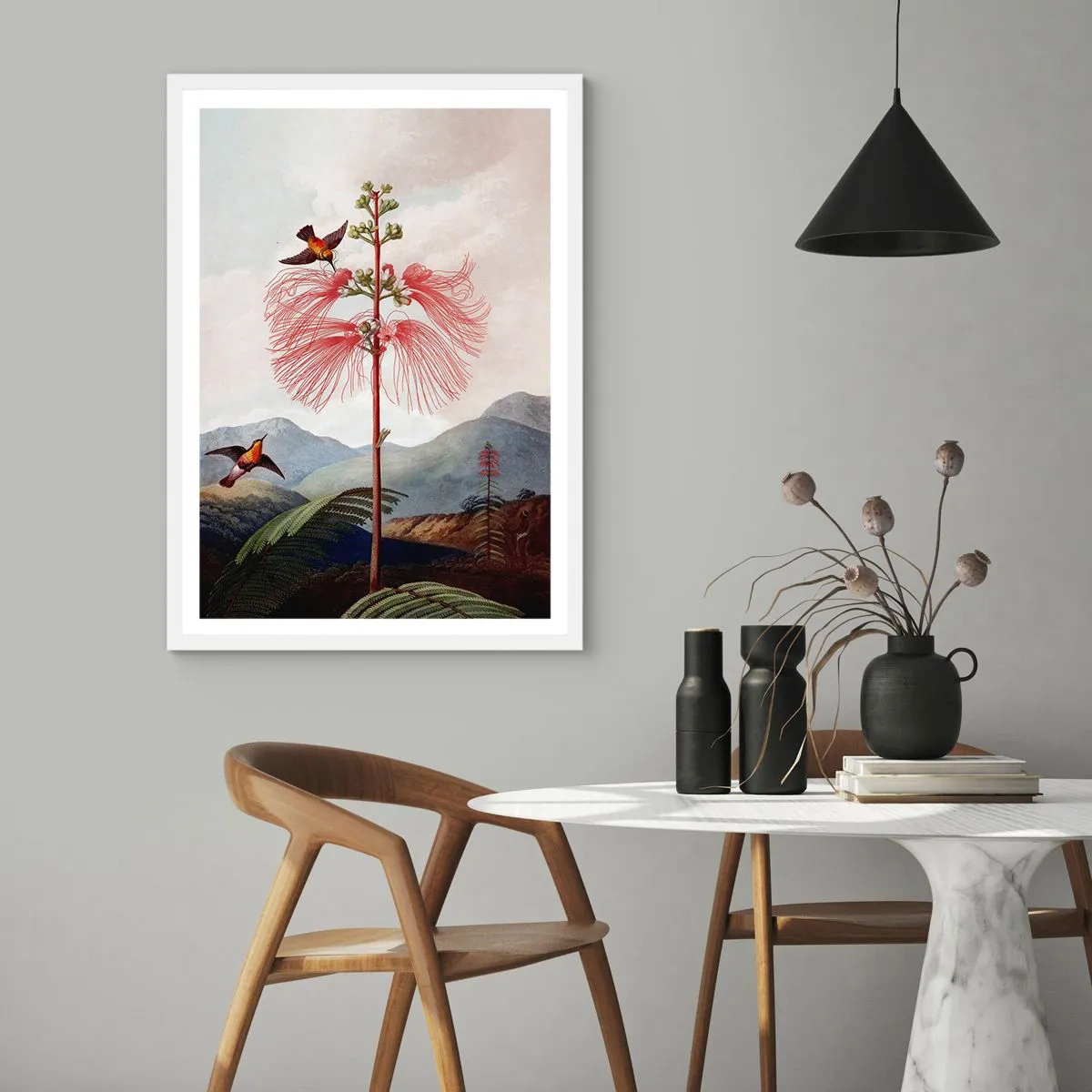 Poster în ramă albă - Într-un paradis tropical - 70x100 cm