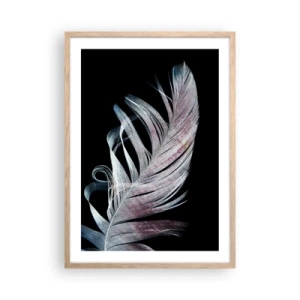 Poster în ramă de stejar deschis - Gândește-te la atingere - 50x70 cm