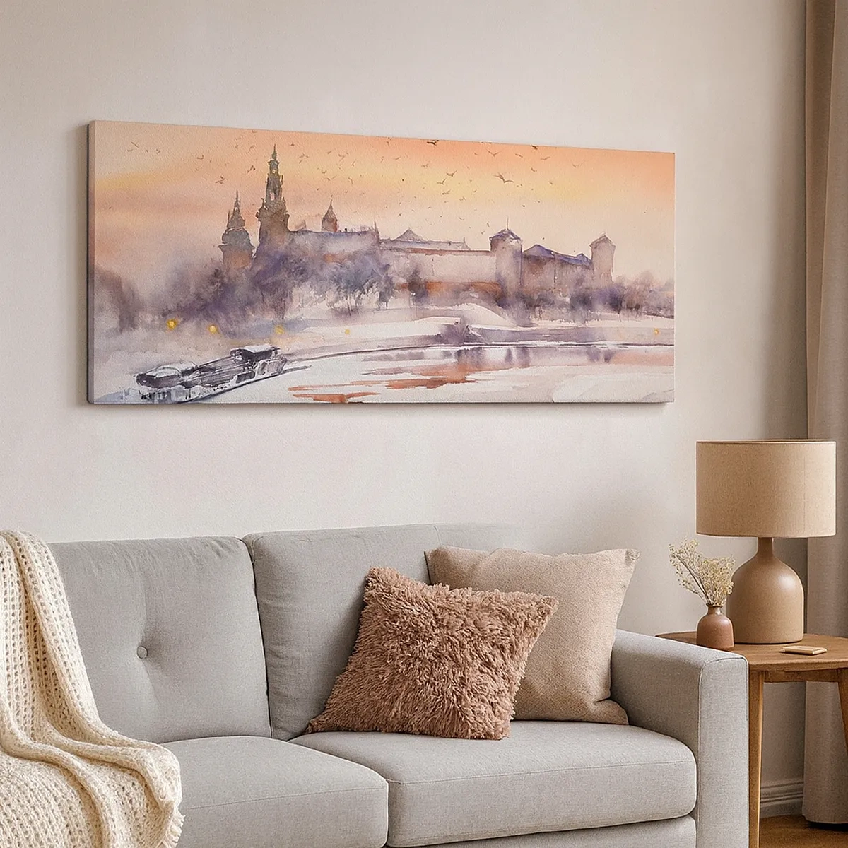 Tablou pe pânză - Apus de soare regal - 30x30 cm