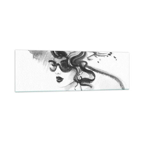 Tablou pe sticlă - Dama cu caracter - 160x50 cm