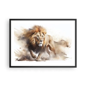 Poster în ramă neagră - Regele se mișcă  - 70x50 cm