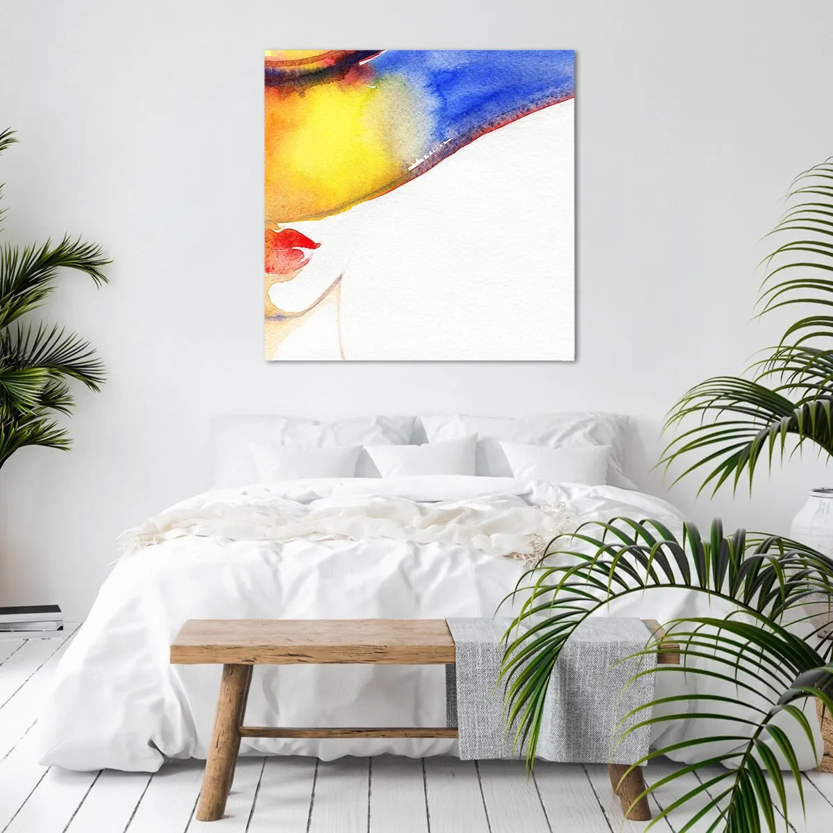 Tablou pe pânză - Portretul unei doamne    - 60x60 cm