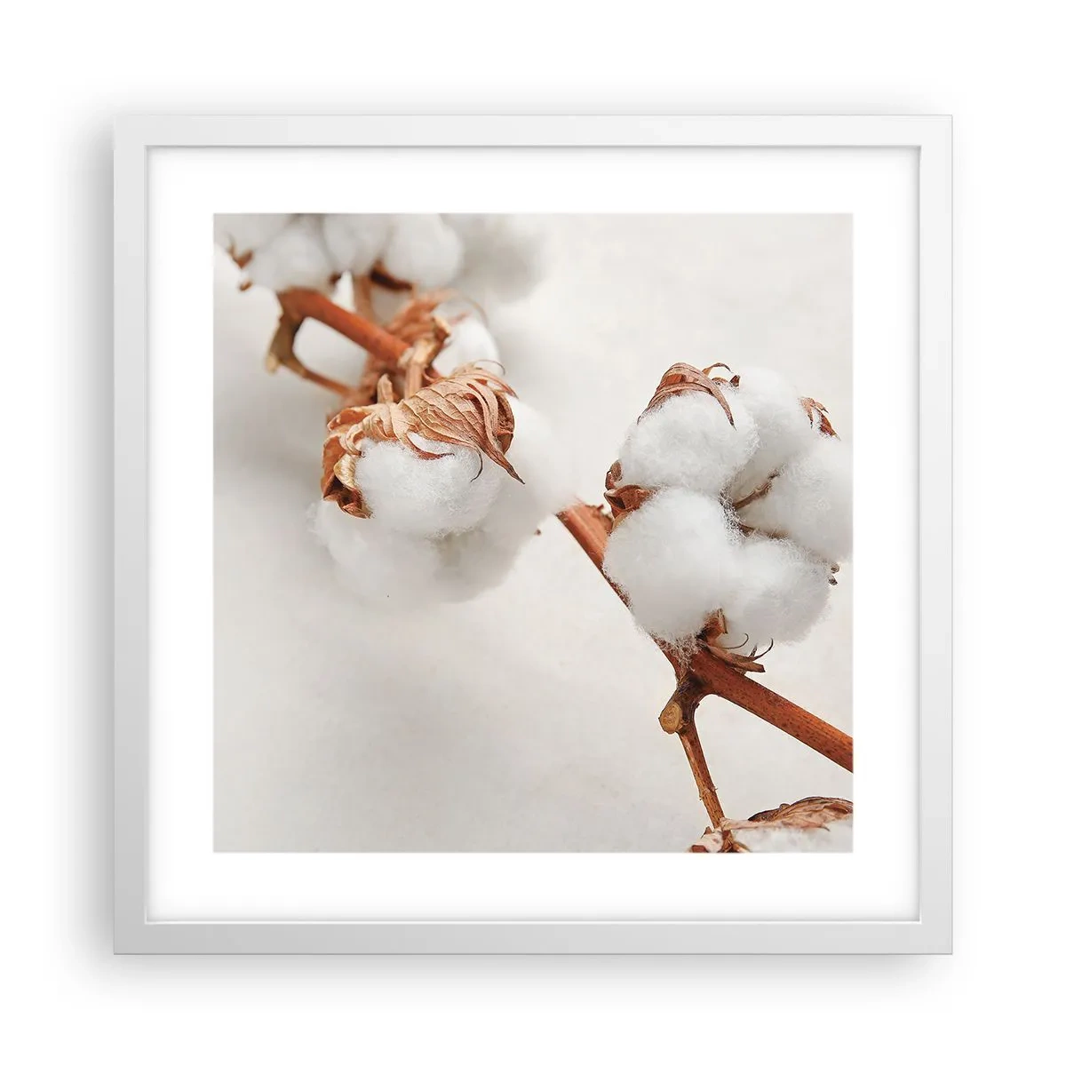 Poster în ramă albă - Numai îmbrățișări - 40x40 cm