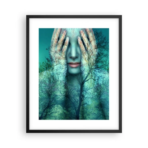 Poster în ramă neagră - Scufundată în albastru - 40x50 cm