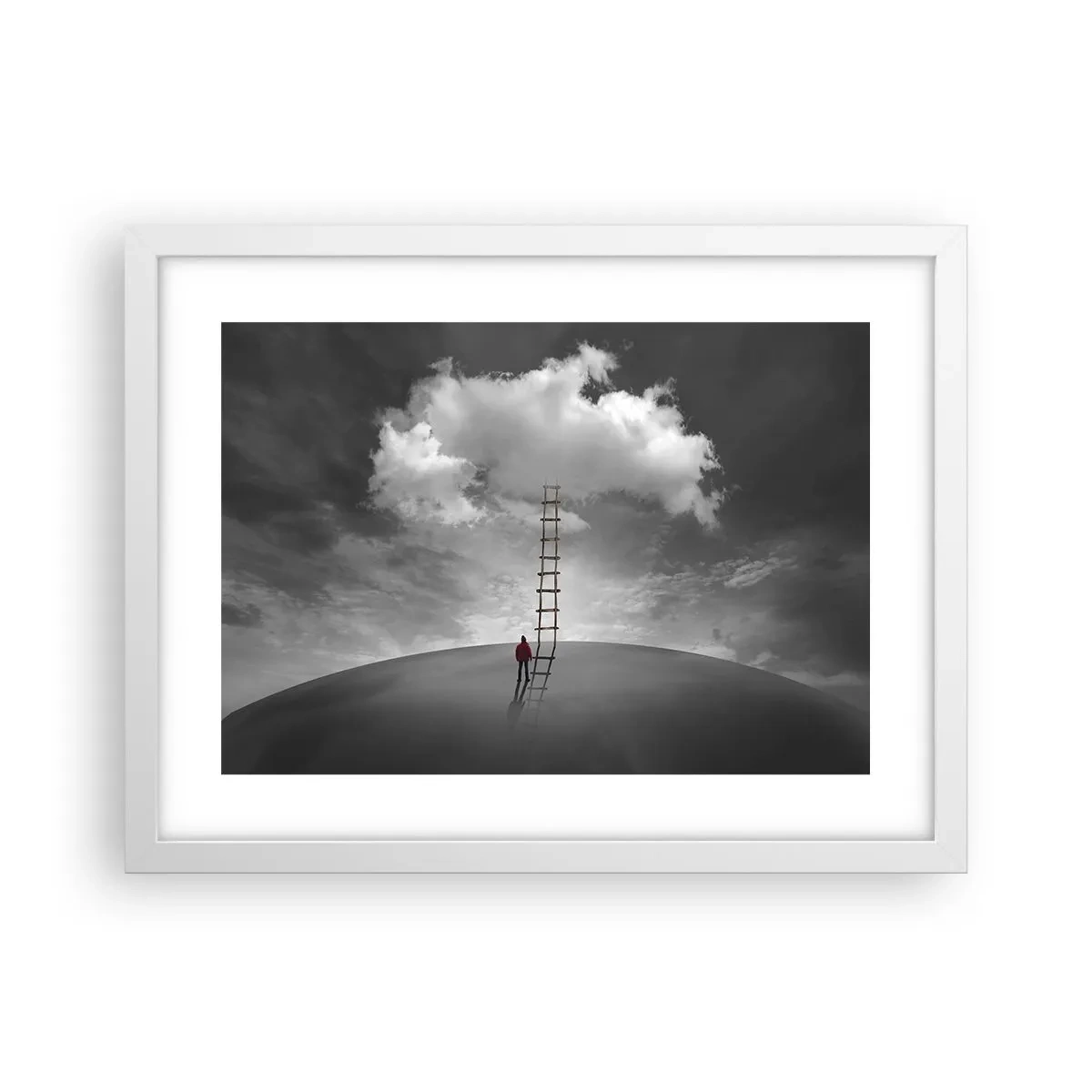 Poster în ramă albă - Orice este posibil - 40x30 cm