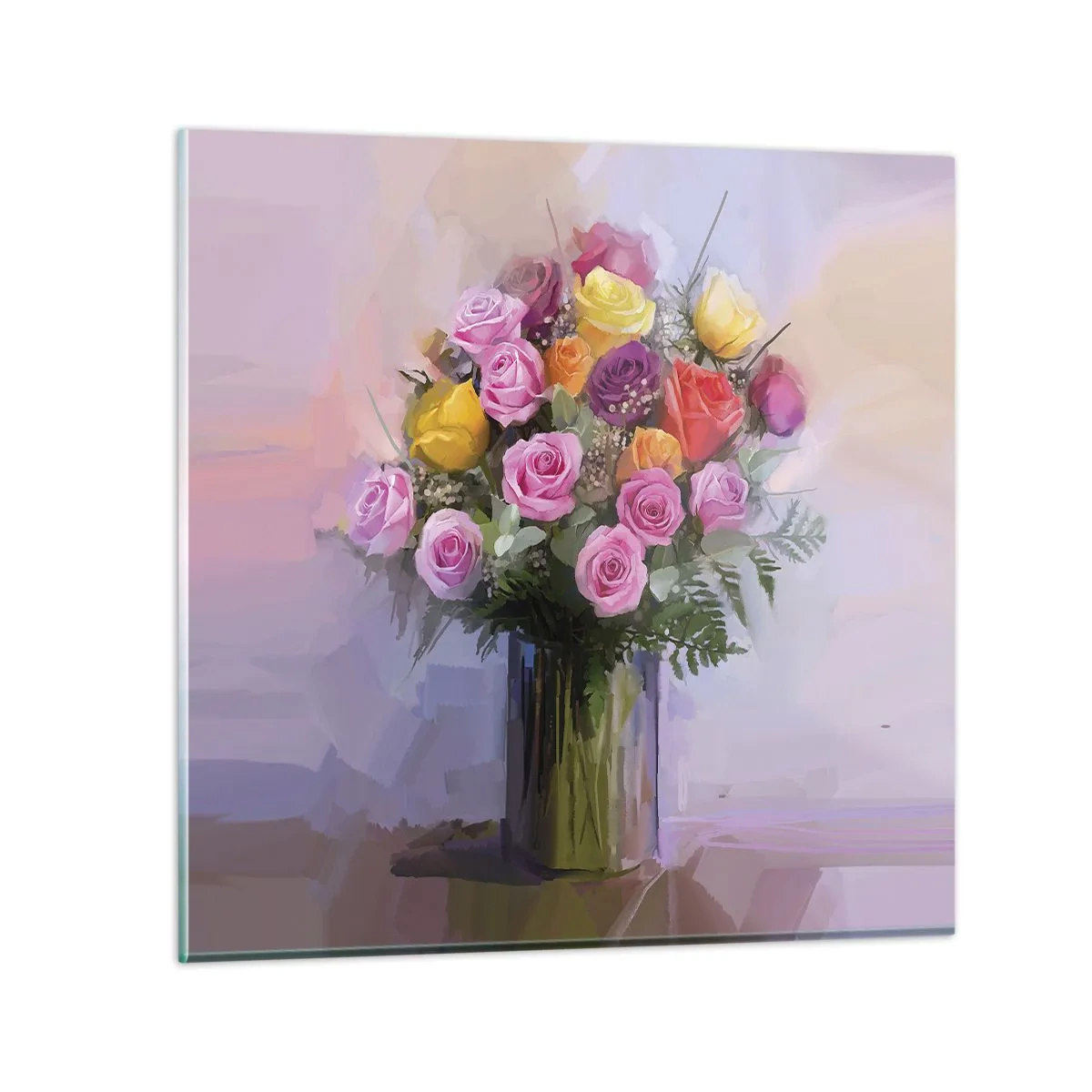 Tablou pe sticlă - Frumusețe reținută - 40x40 cm