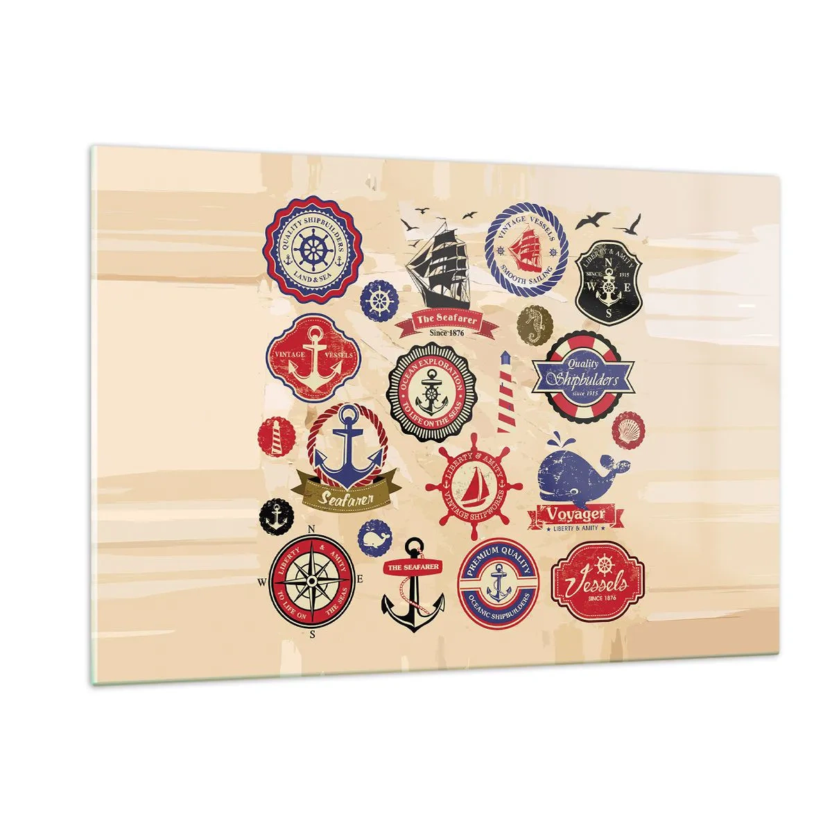 Tablou pe sticlă - Frăția navigării - 120x80 cm