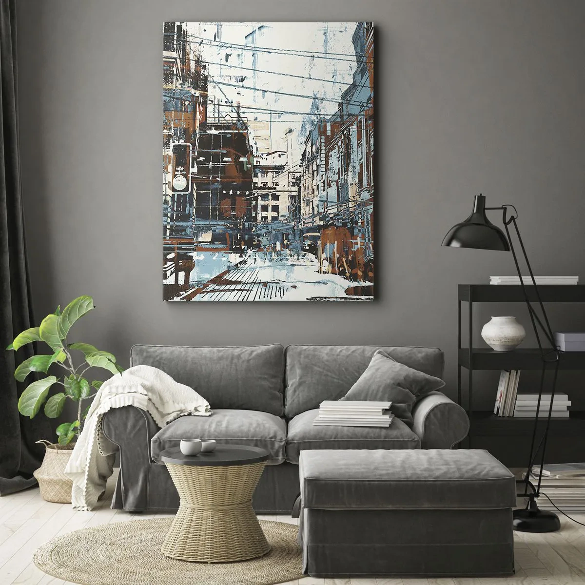 Tablou pe pânză - Un traseu printr-un oraș binecunoscut - 50x70 cm