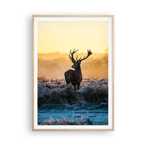 Poster în ramă de stejar deschis - Încoronat pe domeniul său - 70x100 cm