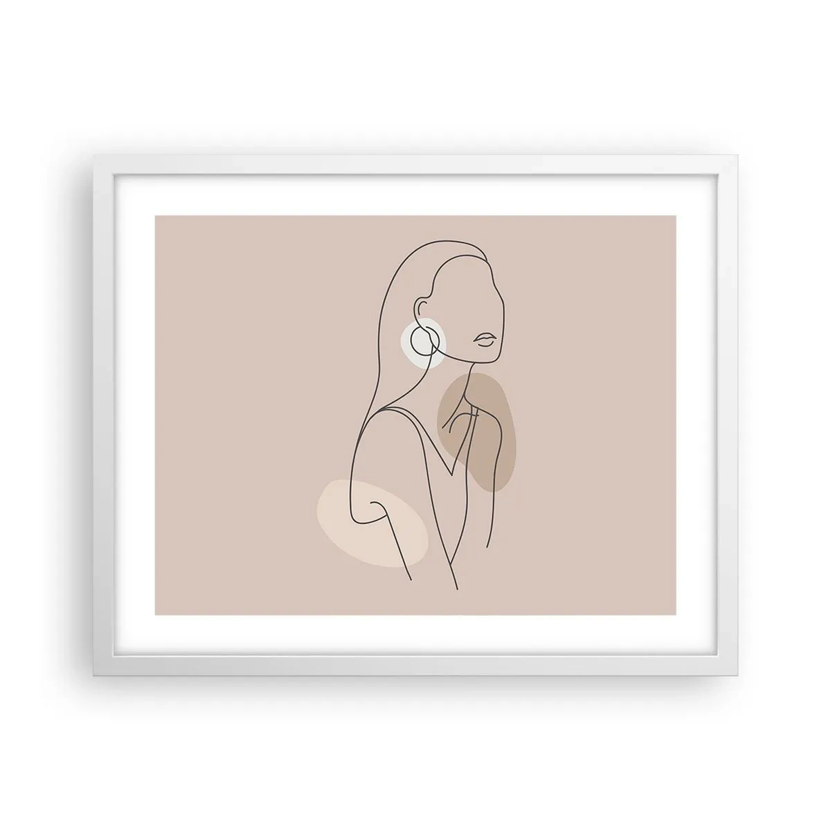 Poster în ramă albă - Icoana fecioarei - 50x40 cm