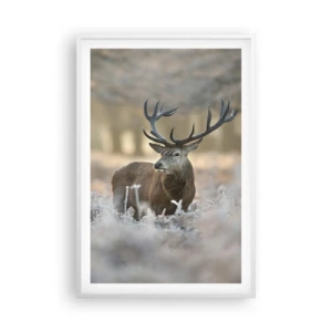 Poster în ramă albă - O dimineață răcoroasă - 61x91 cm