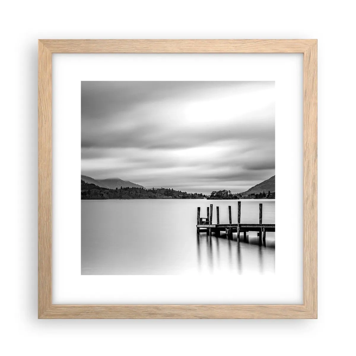Poster în ramă de stejar deschis - Blândețe și putere - 30x30 cm