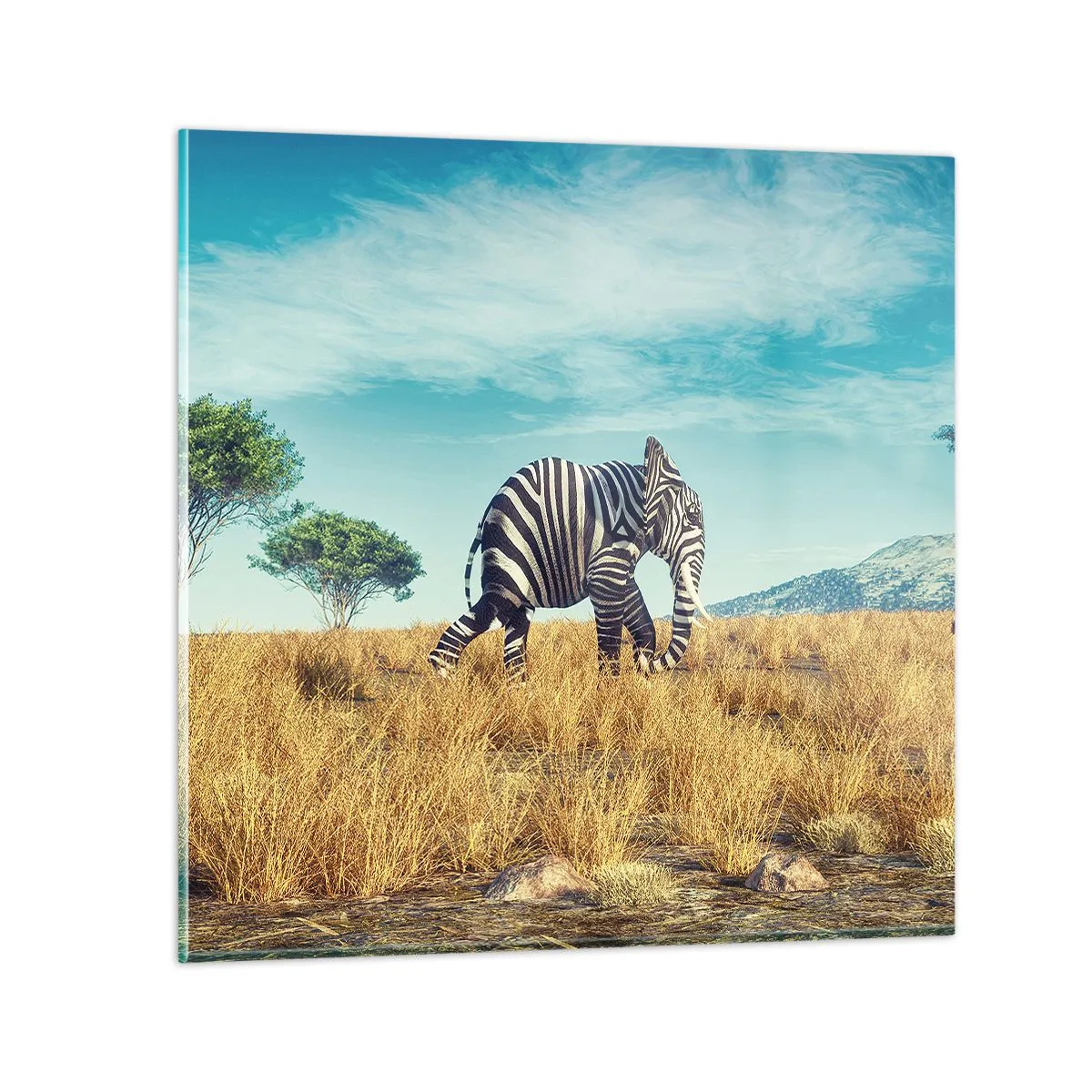 Tablou pe sticlă - Griul nu mai este la modă - 40x40 cm