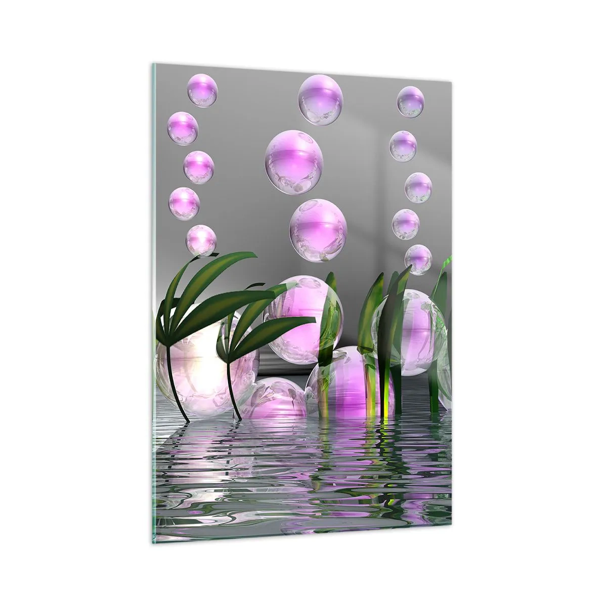 Tablou pe sticlă - O compoziție reflexivă de luminozitate și viață - 50x70 cm