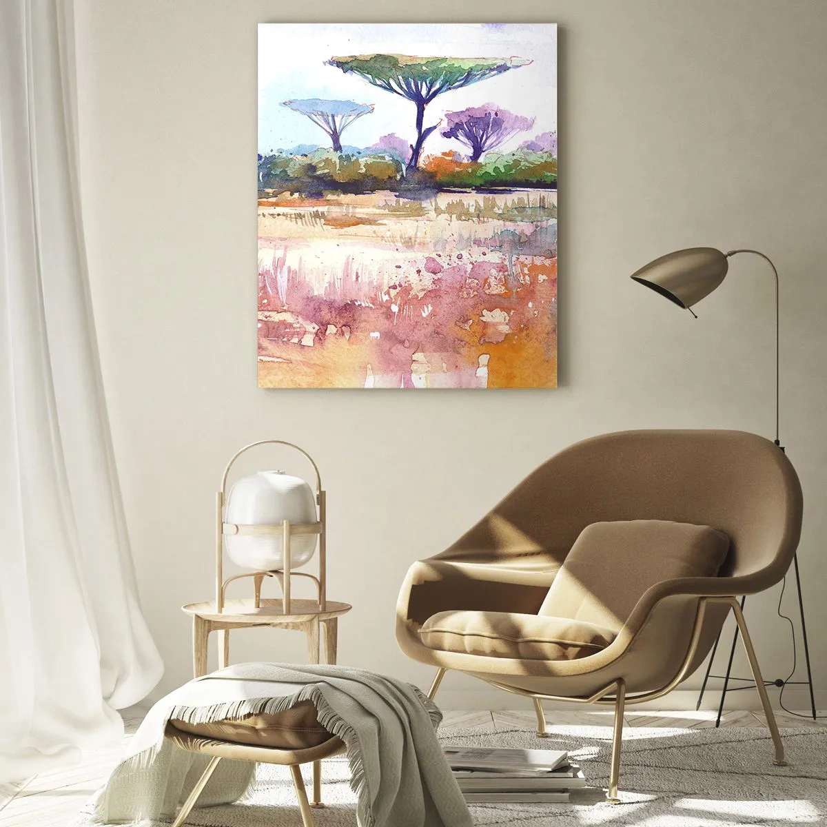 Tablou pe sticlă - Culorile savanei - 50x70 cm
