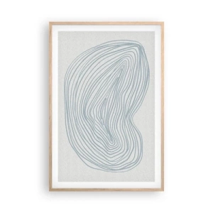 Poster în ramă de stejar deschis - Zâmbet de picături - 61x91 cm