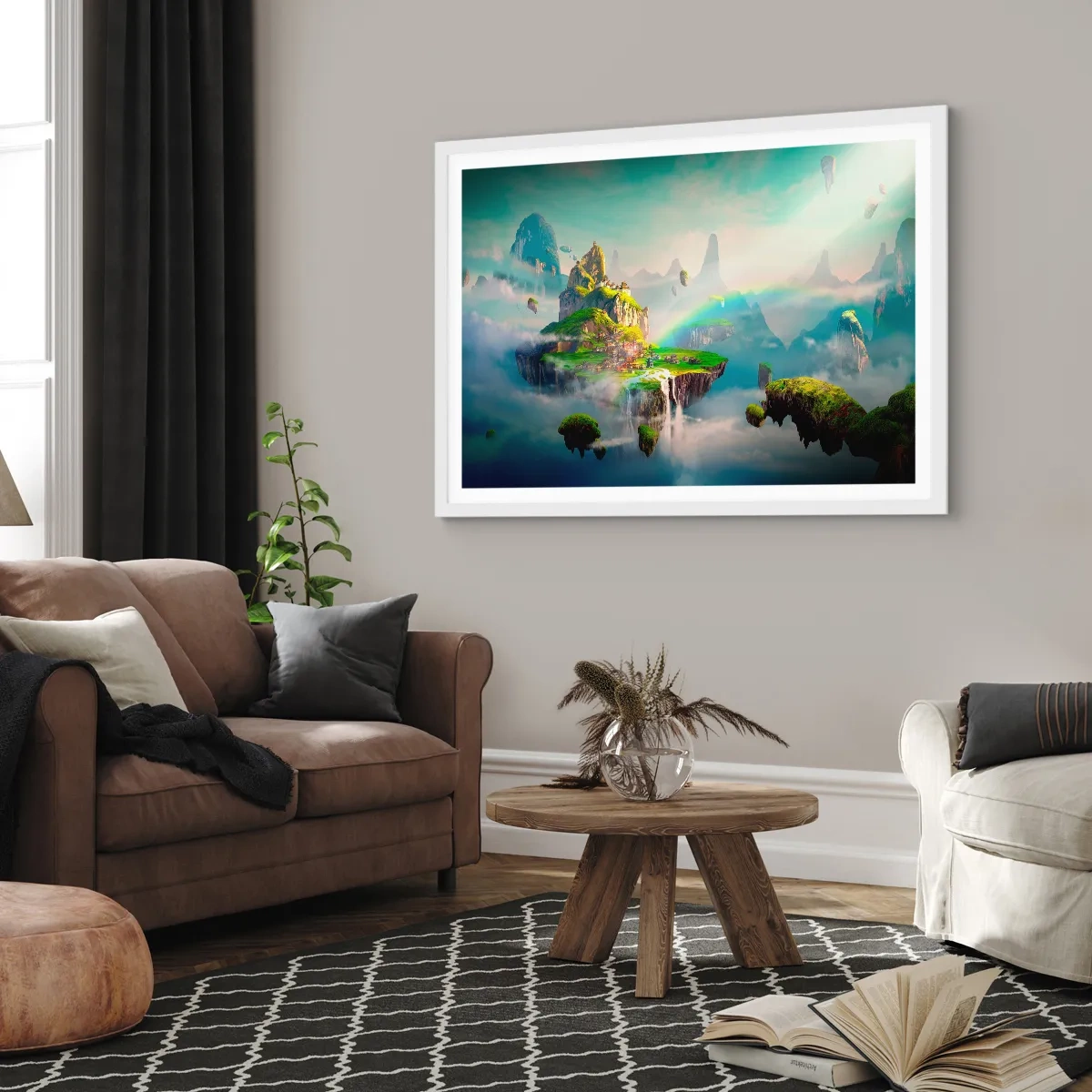 Poster în ramă albă - Insule fericite - 50x40 cm