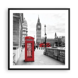 Poster în ramă neagră - Fără îndoială, Londra - 60x60 cm