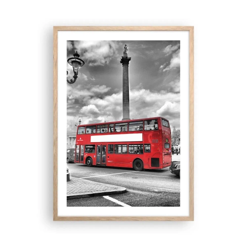 Poster în ramă de stejar deschis - Adevărata forță vitală a orașului - 50x70 cm