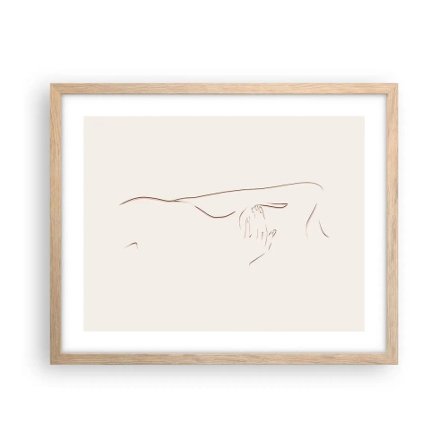 Poster în ramă de stejar deschis - Forma dorinței - 50x40 cm