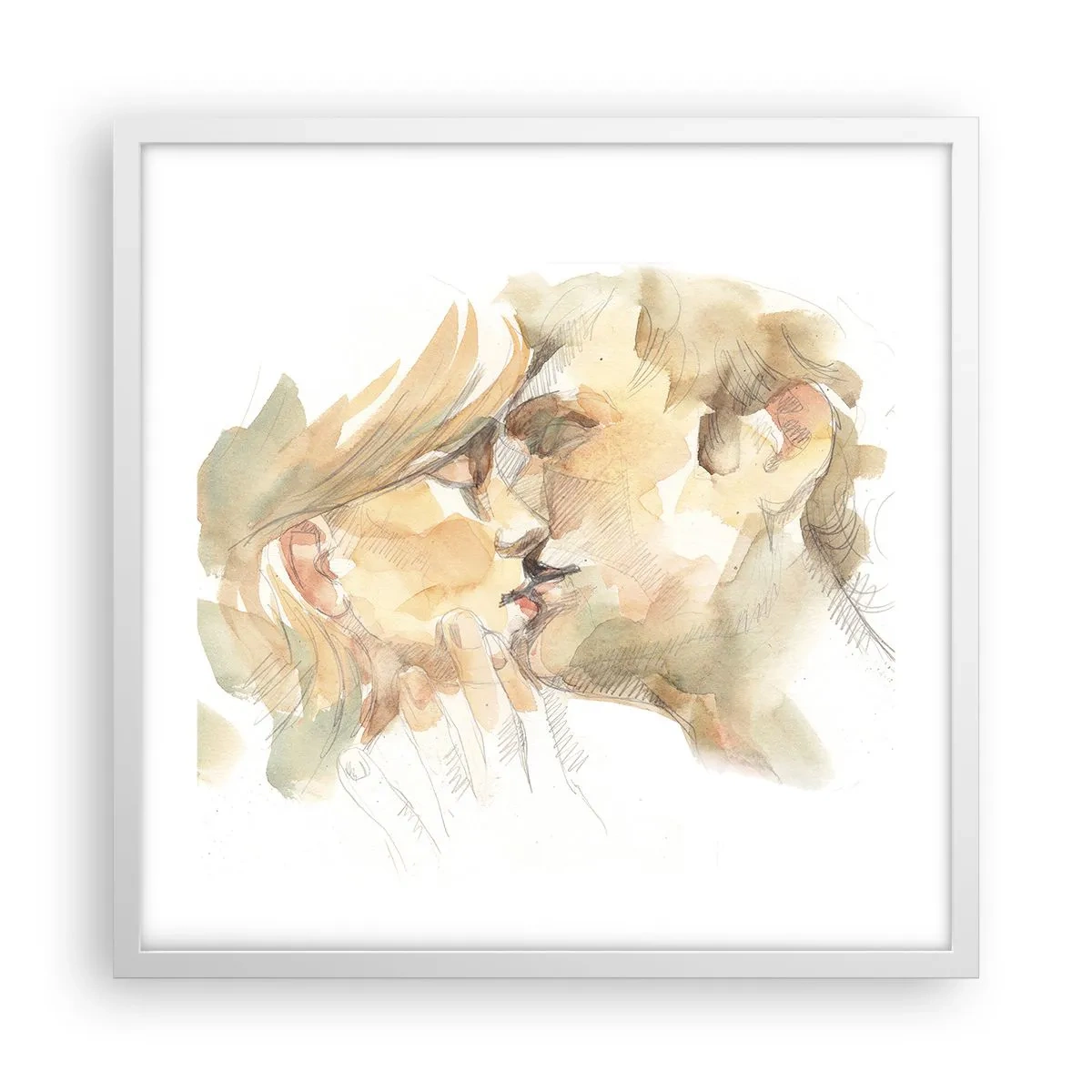 Poster în ramă albă - Jumătatea găsită? - 50x50 cm