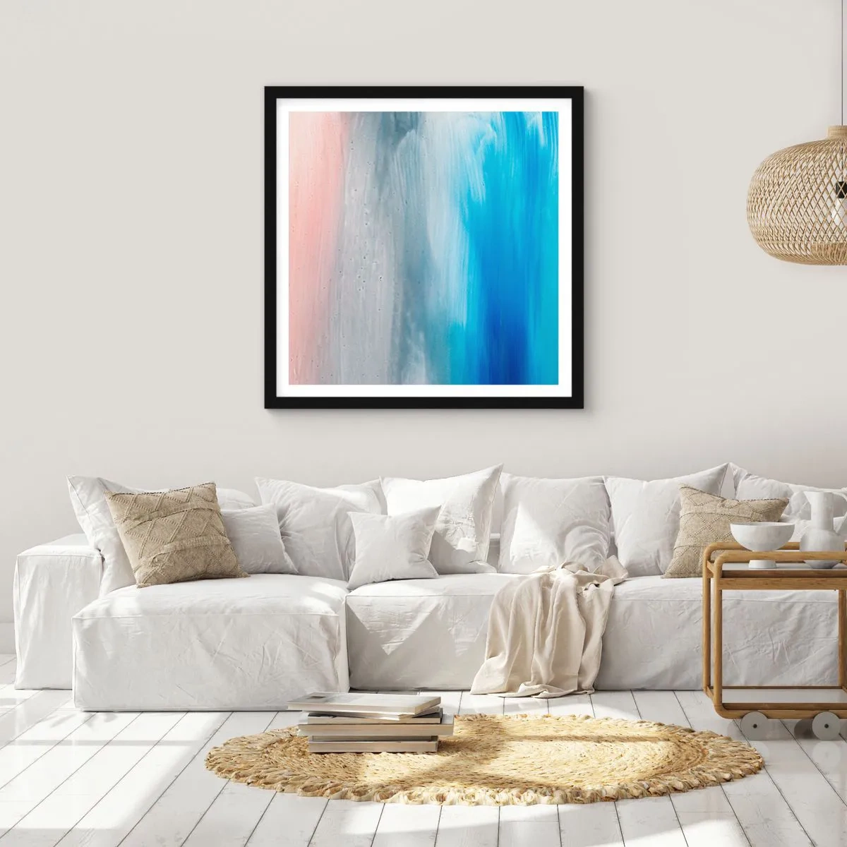 Poster în ramă neagră - Elemente: aer - 30x30 cm
